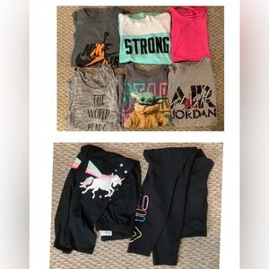 Girls Mixed Sizes (12,14,16) Bundle of Tees and Leggings. Preloved